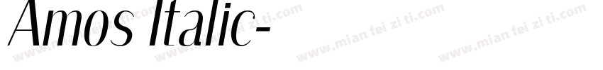 Amos Italic字体转换